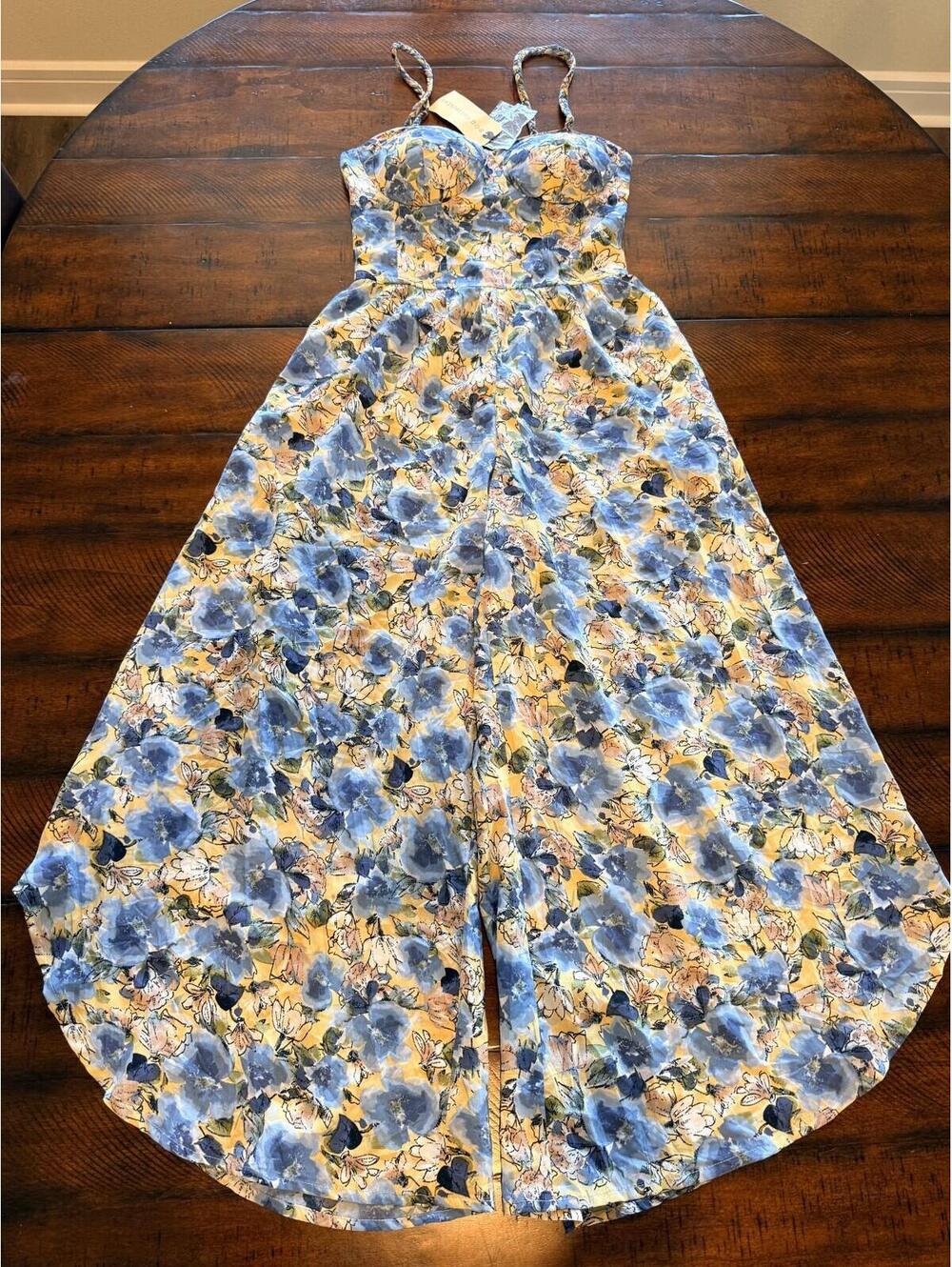 BOG Collective - Floral Wide Leg Jumpsuit - Size Medium  NWT